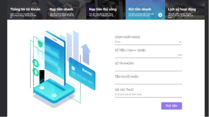 Hướng dẫn rút tiền tại One88